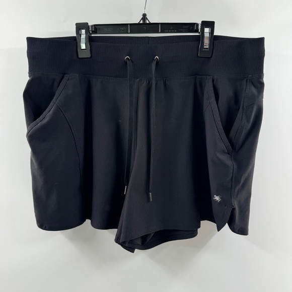 Pants - Black High-Quality Running Shorts with Pockets Drawstring Waist Size XL